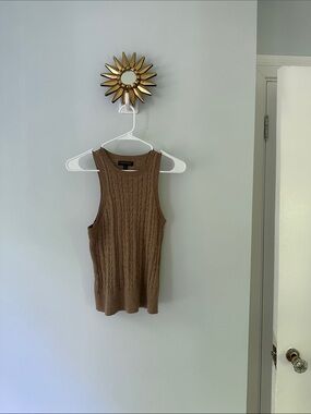 Banana Republic Brown Cable-Knit Ribbed Tank Top